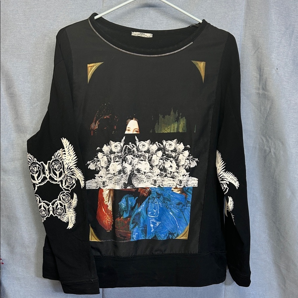 ZARA sweat-shirt with beautiful print design L